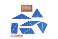 Игровой набор Монтессори «Голубые конструктивные треугольники»