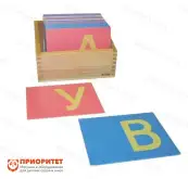 Игровой набор Монтессори «Шероховатые буквы. Печатные»1