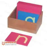 Игровой набор Монтессори «Английские шероховатые буквы. Печатные»1