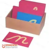 Игровой набор Монтессори «Английские шероховатые буквы. Прописные»1