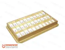 Игровой набор Монтессори «Английский алфавит на пластиковых табличках. Прописные»1