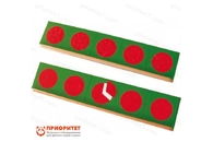 Металлические дроби-вкладыши Монтессори с двумя подставками