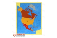 Игровой набор Монтессори «Карта Северной Америки»