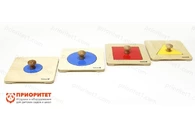 Геометрические пазлы Монтессори: треугольник, квадрат и два круга