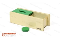 Коробочка Монтессори с диском и перекидной крышкой