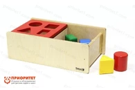 Коробочка Монтессори с геометрическими телами и перекидной крышкой