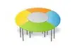 Стол растущий на регулируемых ножках «В кругу друзей» цветной