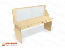 Стол логопеда с зеркалом и выдвижными ящиками Лого-Плюс1