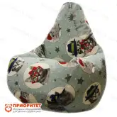 Кресло-мешок «Груша. Литтл Китти» (жаккард)1