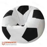 Кресло-мешок «Мяч» (велюр, бело-черный)1