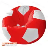Кресло-мешок «Мяч» (велюр, красно-белый)1