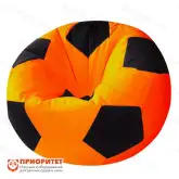 Кресло-мешок «Мяч» (велюр, оранжево-черный)1