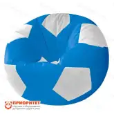 Кресло-мешок «Мяч» (велюр, сине-белый)1