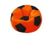 Кресло-мешок «Мяч» (экокожа, оранжево-черный)