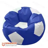 Кресло-мешок «Мяч» (экокожа, сине-белый)1