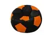 Кресло-мешок «Мяч» (экокожа, черно-оранжевый)