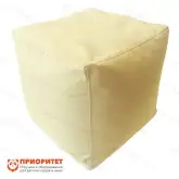 Пуфик «Куб» (микророгожка, слоновая кость)1