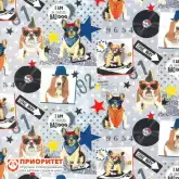 Пуфик «Куб. Бульдог» (жаккард)1