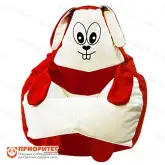 Кресло-мешок «Зайка» (велюр, красный)1