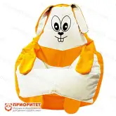 Кресло-мешок «Зайка» (велюр, оранжевый)1