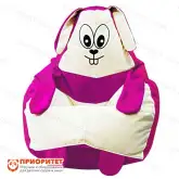 Кресло-мешок «Зайка» (велюр, розовый)1