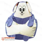 Кресло-мешок «Зайка» (велюр, сине-голубой)1