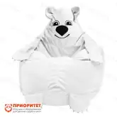 Кресло-мешок «Мишка» (велюр, белый)1