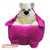 Кресло-мешок «Мишка» (велюр, розовый)1