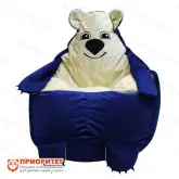 Кресло-мешок «Мишка» (велюр, темно-синий)1