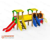 Детский комплекс «Паровоз» с горкой1