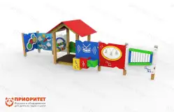 Домик для детской площадки со стендами «Микс»1
