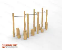 Бревна балансировочные с канатом Wood1