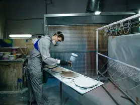 Наше производство окраска деталей