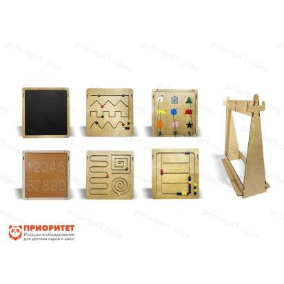 Набор тактильно-развивающих панелей «Я учусь» (с подставкой)