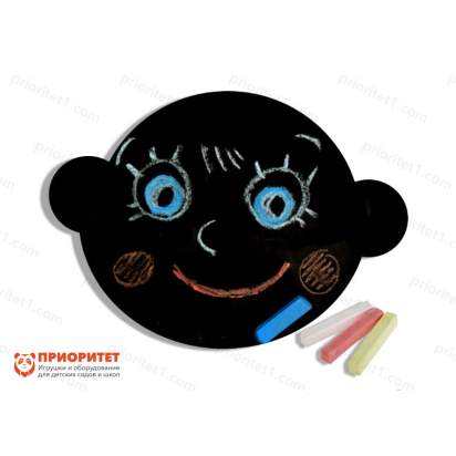 Фигурная грифельная меловая доска «Эмоции на лице»