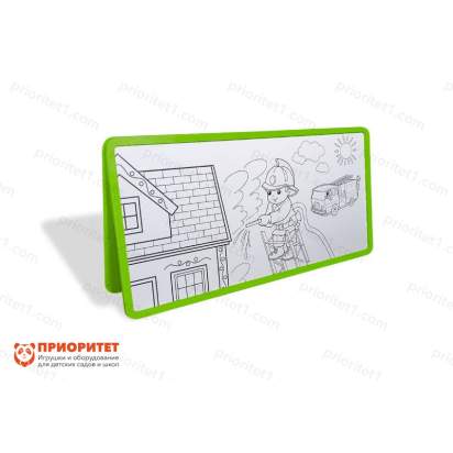 Напольный двойной модуль «Многоразовая раскраска» (150x75) зеленый