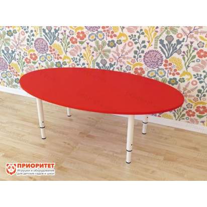 Стол детский регулируемый «Овальный» (ЛДСП, 0-3 группа) цветной