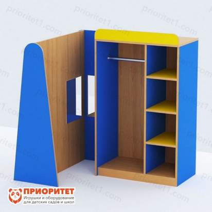 Стеллаж «Уголок ряженья» с зеркалом (цветной фасад)