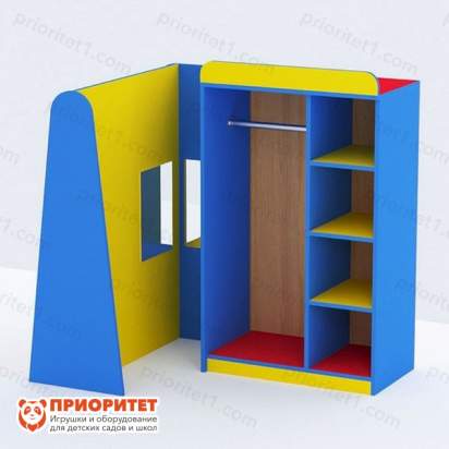 Стеллаж «Уголок ряженья» с зеркалом (цветной)