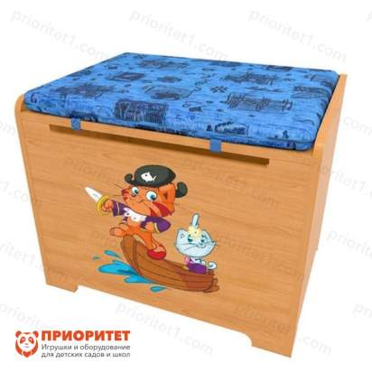 Ящик для игрушек с подушкой и наклейкой