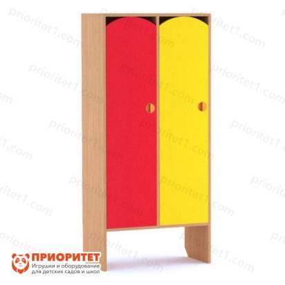 Шкаф 2-секционный малый с нишей под скамью (цветной фасад)
