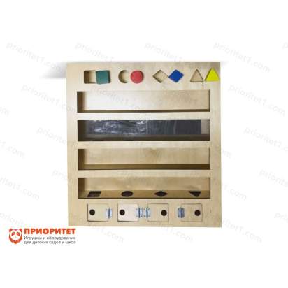 Настенный модуль с объемными телами и зеркалом «Сортер»-06