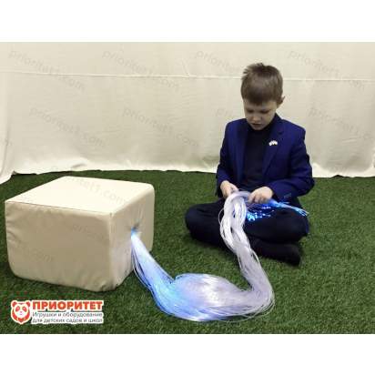 Мягкий кубик с пучком волокон (100 волокон) для сенсорной комнаты