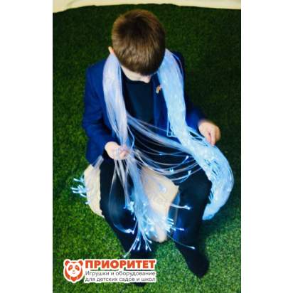 Мягкий кубик с пучком волокон (200 волокон) синий