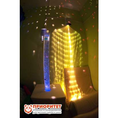 Фиброоптический занавес с деревянным гребнем с пу общий вид