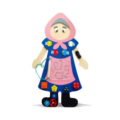 Набор бизибордов «Сказка Колобок», бабушка (синий)