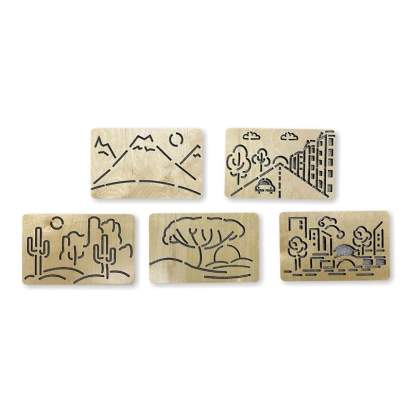 Развивающий набор «Полезные обводилки» из дерева