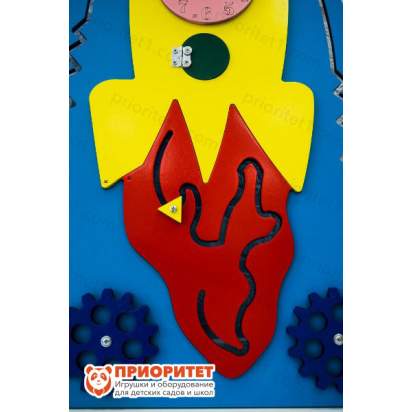 Бизиборд «Стремительная ракета» с красным лабиринтом