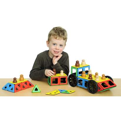 Набор Полидрон Магнитный «Конструируем транспорт» с дополнительным комплектом колес (Расширенный) 3.jpg