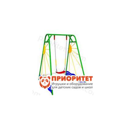 Качели металлические Прибой с сидением без спинки для детской площадки 1